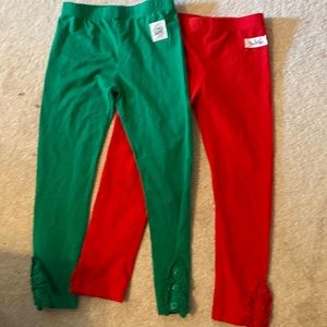 Girls Leggings Christmas colors